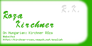 roza kirchner business card
